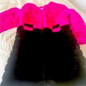 New Beautiful Fur Warm  Winter Woman Girl Coat Outfit